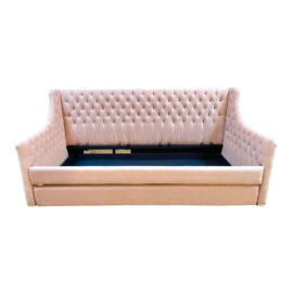 Twin Size Restoration Hardware Devyn Tufted Daybed + Trundle. Original Price: $2,629