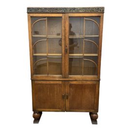 Early 20th Century European Deco Glass Cabinet. Original Price: $2,000