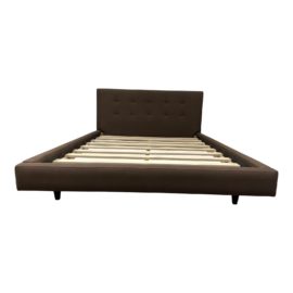 Crate & Barrel Queen Tate Bed Frame in Smoke. Original Price: $1,499