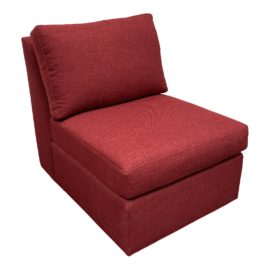 Crate & Barrel Armless Slipper Chair in Cabernet
