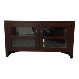 Crate & Barrel Kingston Glass Corner Media Cabinet