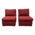 Crate & Barrel Armless Slipper Chair in Cabernet - a Pair