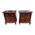 Late 20th Century English Traditional Three Drawer Nightstands - a Pair