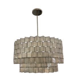 West Elm Capiz Zig Zag Chandelier