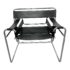 Marcel Breuer Wassily-Style Black Leather & Chrome Arm Chair