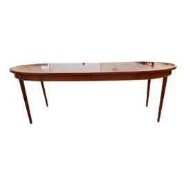 Baker Empire Style Racetrack Round Extenstion Dining Table. Original Price: $4,000