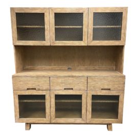 NEW Custom Design French Country Two Piece Display + Media Hutch