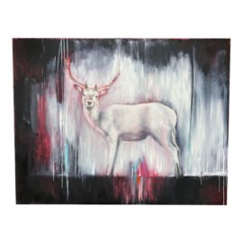 Jacqueline Neuwirth Oil on Canvas "White Deer" Signed 2016