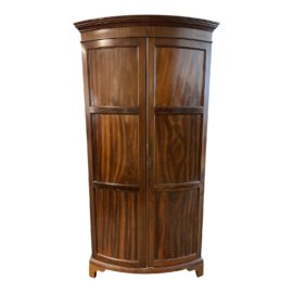 Mid 20th Century Tiger Flame Mahogany Clothing Armoire
