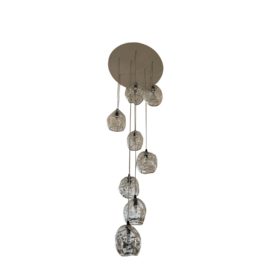 John Pomp Style Nine Light Infinity Cluster Chandelier