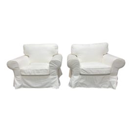 Uppland Slipcover Arm Chairs- a Pair