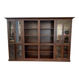 Bassett Furniture Glass + Wood Traditional Media Cabinet