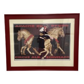 "Dancers on Horses" Vintage Poster Reproduction - Custom Framed
