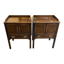 Drexel Heritage English Traditional Nightstands - Pair