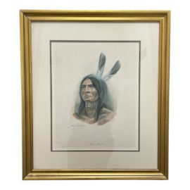 Late 20th Century "Miami Indian II" Portrait Lithograph - Limited Edition