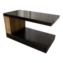 Handcrafted Reclaimed Wood + Black Finish Side Table
