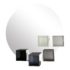 Ligne Roset Yuba Round Mirror + Display Cubes. Original Price: $1,175