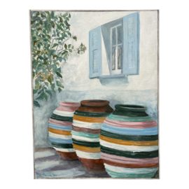 R. Hanna Original "Urns" Painting Signed C.1985