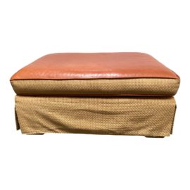 Custom Design Dual Fabric Traditional Ottoman