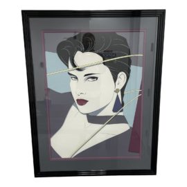 1980s Patrick Nagel Commemorative #11 Print Custom Framed