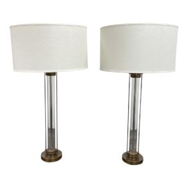 Restoration Hardware Flatiron Table Lamps- a Pair. Original Price: $990
