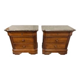 Stanley Furniture American Cherry Bachelor Chests, a Pair