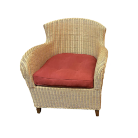 Transitional Wicker Arm Chair