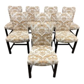 Maxine Snider Inc Savannah Fortuny Style Upholstered Side Chairs - Set of Eight. Original Price: $20,460