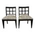 Berman Rosetti Grid Chairs, a Pair. Original Price: $2,000