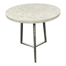 Boho Chic Bone Inlaid Side Table. Original Price: $395