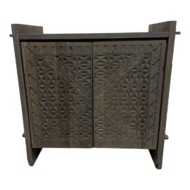 Indonesian Style Carved Wood Cabinet