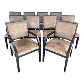 Christian Liaigre at Holly Hunt Lee Jofa Suede Dining Chairs - Set of 10. Original Price: $25,922
