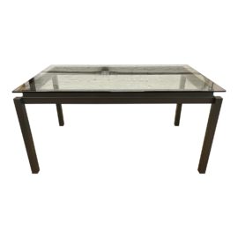 Amisco Robert Metal + Glass Dining Table / Desk. Original Price: $650