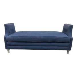 One Kings Lane Dumont Blue Linen Daybed Bench. Original Price: $1,999