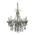 Early 20th Century 12 Light Hollywood Regency Crystal + Brass Chandelier