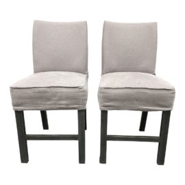 Quatrine Furniture Low Counter Stools, a Pair