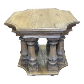 Century Furniture Archive Home Oak Pedestal Side Table. Original Price: $1,300