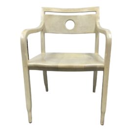 1988 Ward Bennett for Brickel Associates Custom Lime Oak Arm Chair