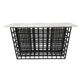 CB2 Rozu White Marble Console Table. Original Price: $1,000