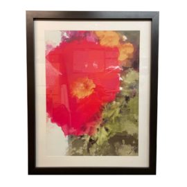 Crate & Barrel Large Floral Framed Print