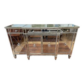 Bassett Furniture Borghese Silver Leaf Sideboard. Original Price: $2,700