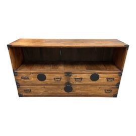 Mid 20th Century Elm Tansu Sideboard