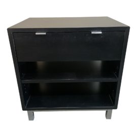 Room & Board Black + Chrome Nightstand
