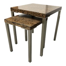 Custom Design Two Piece Nesting Tables Set