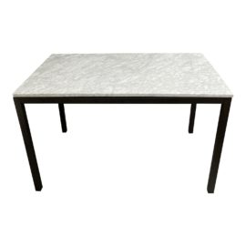 West Elm Box Frame Marble Top Dining Table