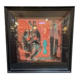 Byron Galvez "Uno Paso" Abstract Acrylograph, Hand-Signed + Numbered