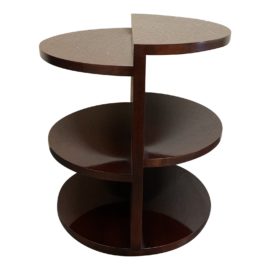 Hickory Chair Company Contemporary Offset Round Side Table