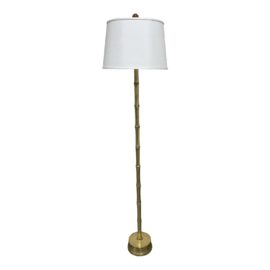 Mid 20th Century Brass Bamboo Table Lamp