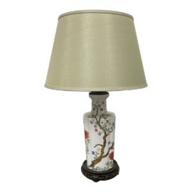 Late 20th Century Chinoiserie Porcelain Table Lamp
