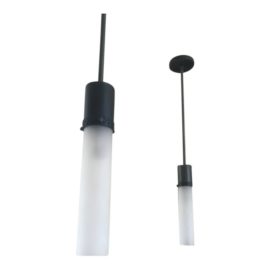 Phoenix Day Custom Bronze + Frosted Glass Pendants, a Pair